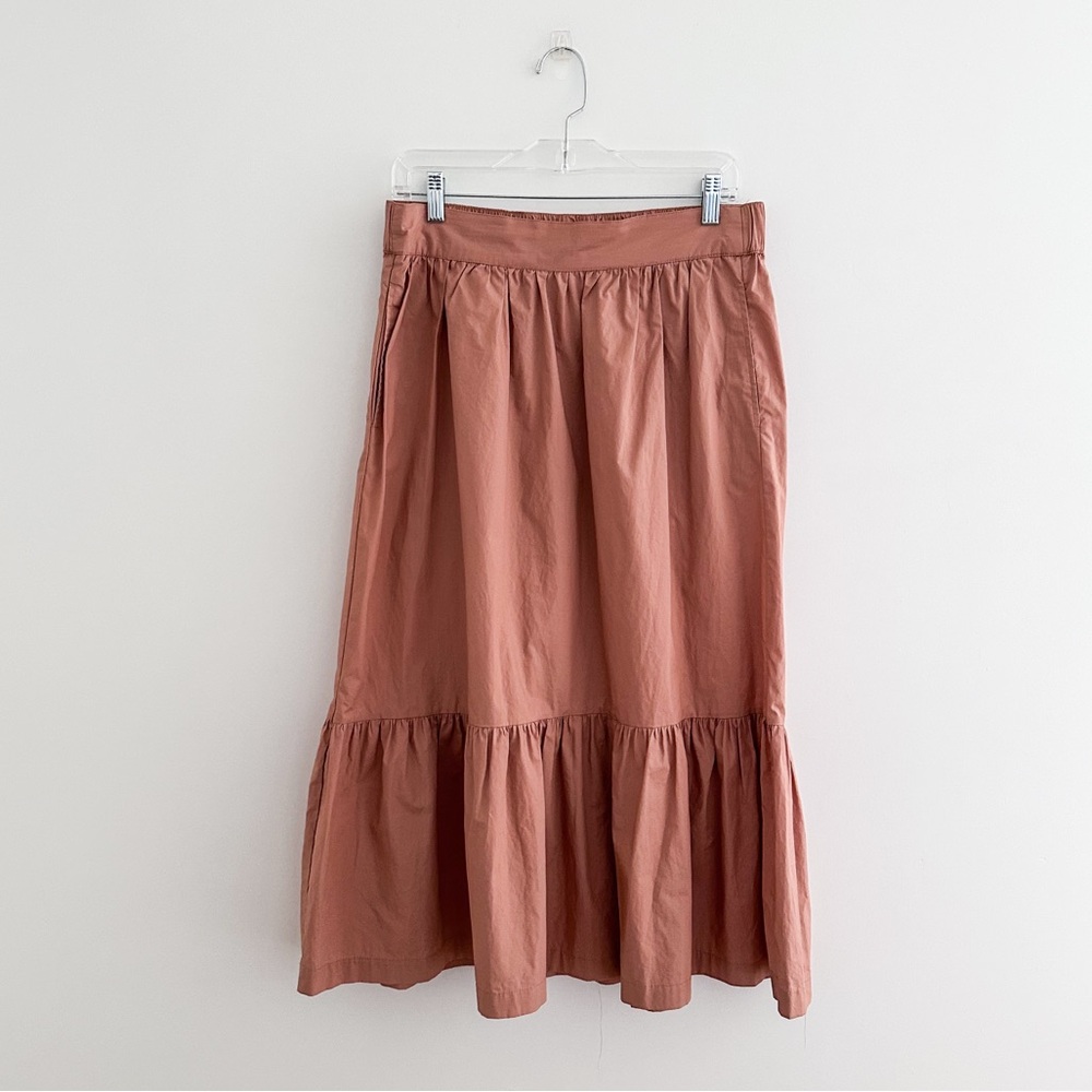 a new day Rust Midi Tiered Skirt